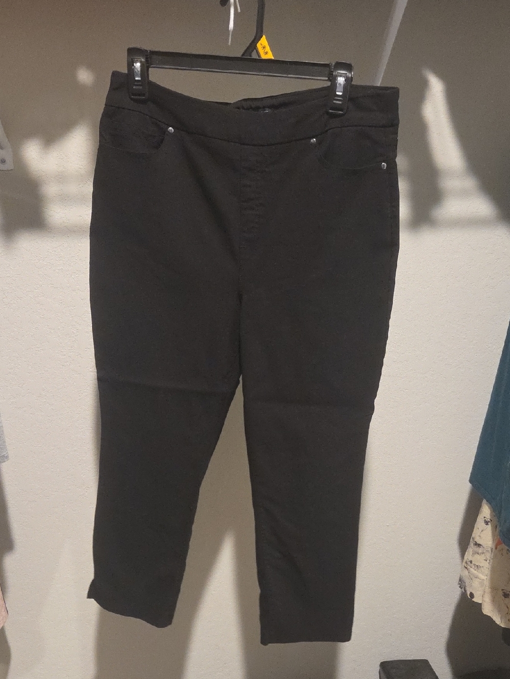 Black Women's Stretch Pull-On Pants Sz L